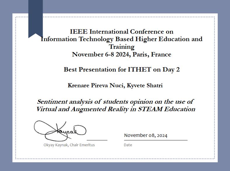 Exciting Announcement from IEEE ITHET 2024!